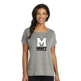 Mercy High School Crest OGIO Ladies Luuma Cuffed Short Sleeve Printed - Mato & Hash