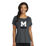 Mercy High School Crest OGIO Ladies Luuma Cuffed Short Sleeve Printed - Mato & Hash