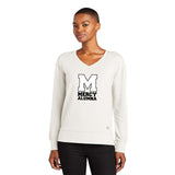 Mercy High School Crest OGIO Ladies Luuma Flex Long Sleeve V-Neck Printed - Mato & Hash