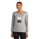 Mercy High School Crest OGIO Ladies Luuma Flex Long Sleeve V-Neck Printed - Mato & Hash