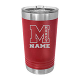 Mercy High School Custom Laser Engraved Name Matte Pint Tumbler 16 oz. - Mato & Hash