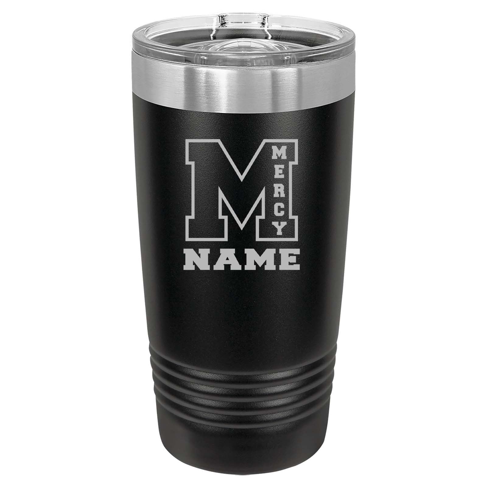 Mercy High School Custom Laser Engraved Name Matte Tumbler 20 oz. - Mato & Hash