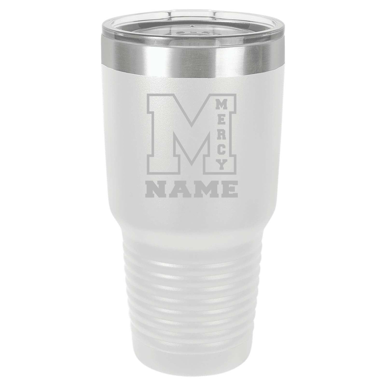 Mercy High School Custom Laser Engraved Name Matte Tumbler 30 oz. - Mato & Hash