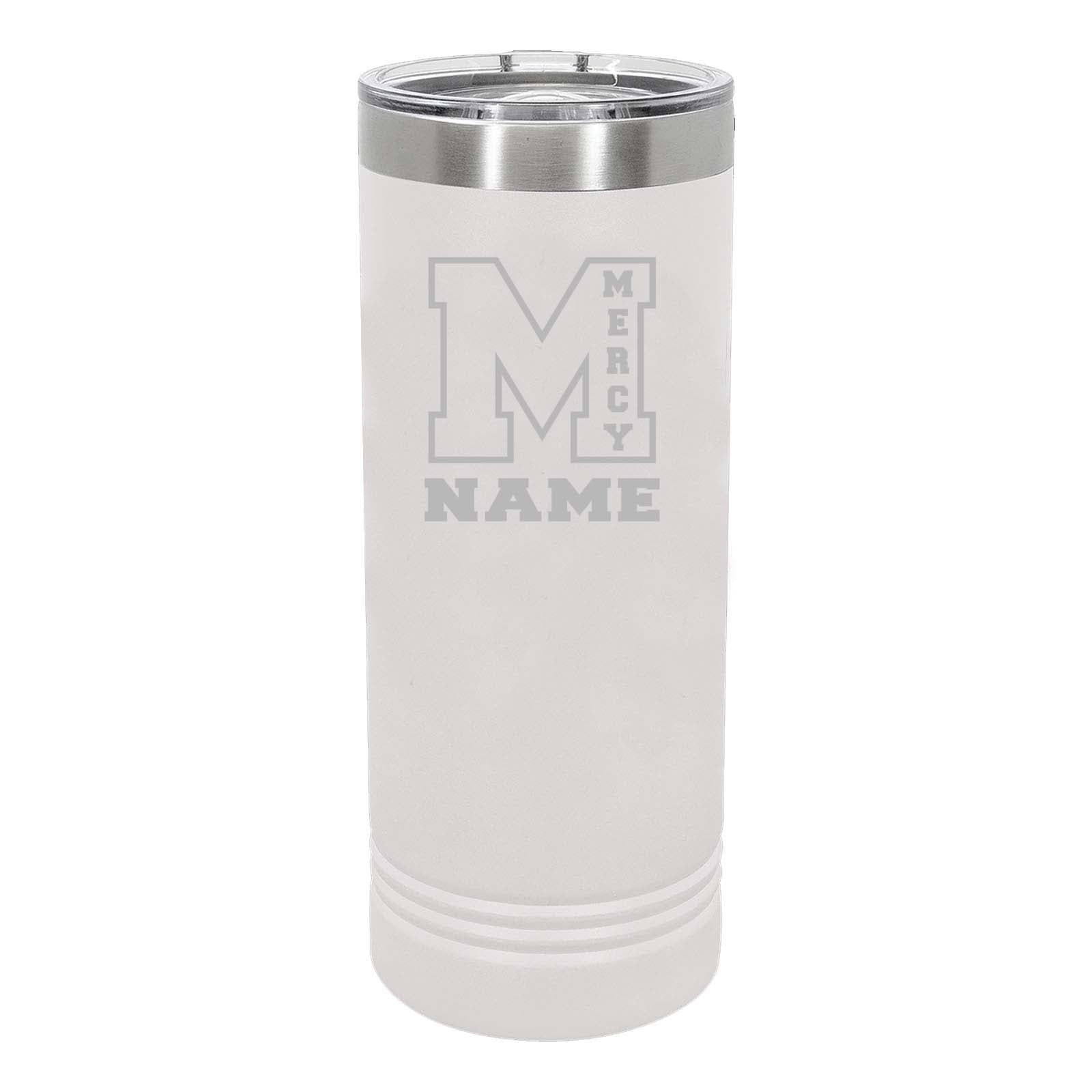 Mercy High School Custom Laser Engraved Name Polar Camel 22 oz. Skinny Tumbler - Mato & Hash