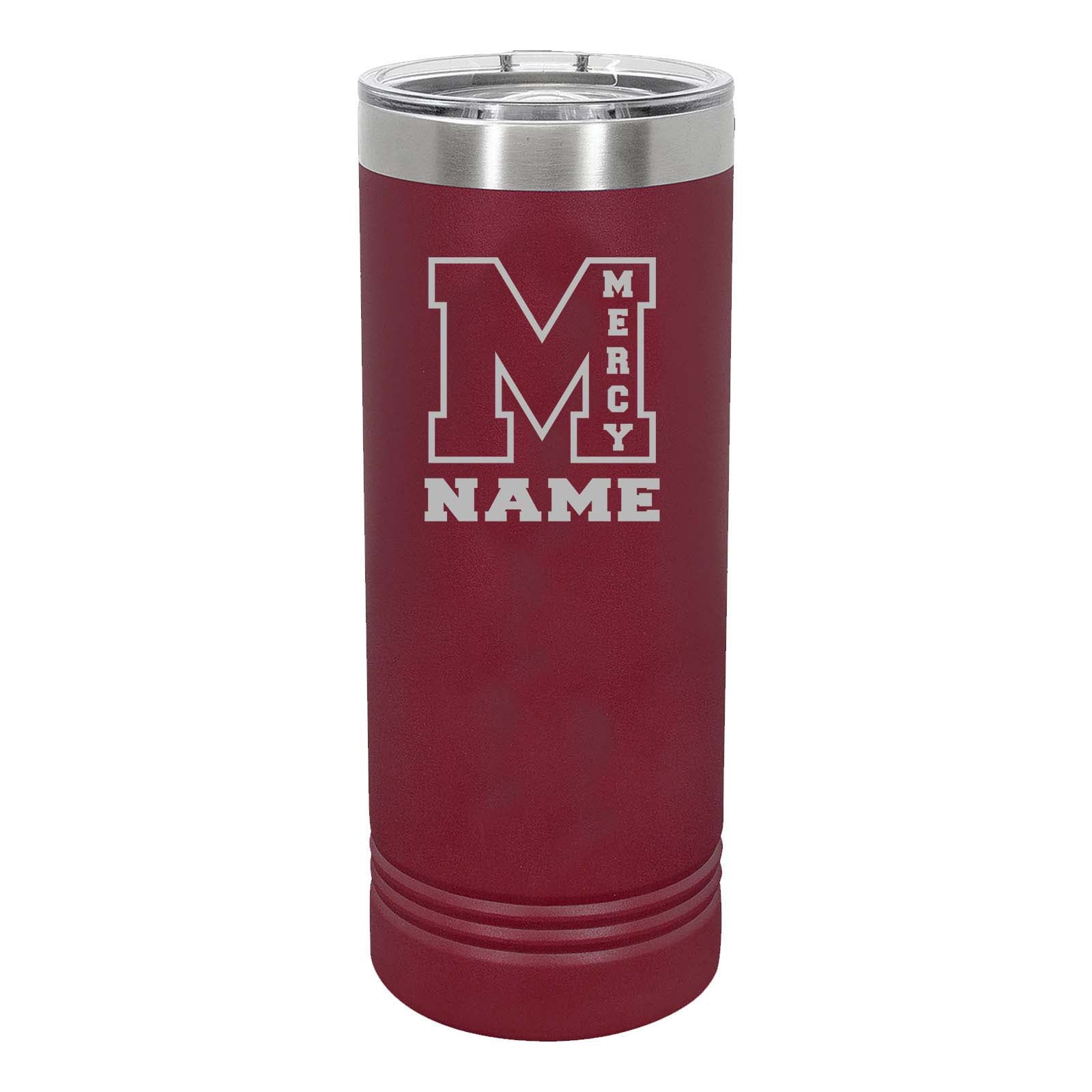 Mercy High School Custom Laser Engraved Name Polar Camel 22 oz. Skinny Tumbler - Mato & Hash