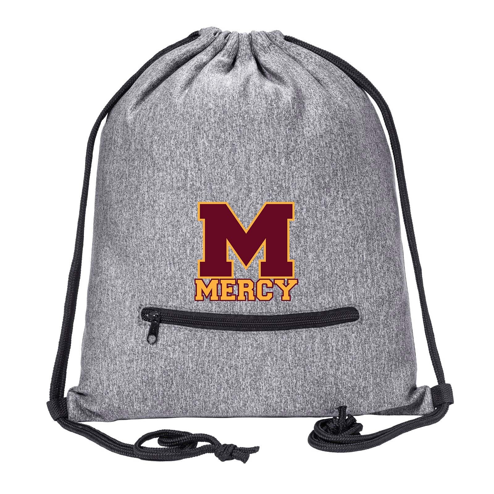 Mercy High School Drawstring Bag w/ Zipper Pocket Printed - Mato & Hash