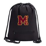 Mercy High School Drawstring Bag w/ Zipper Pocket Printed - Mato & Hash