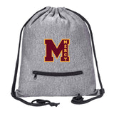 Mercy High School Drawstring Bag w/ Zipper Pocket Printed - Mato & Hash