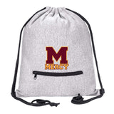 Mercy High School Drawstring Bag w/ Zipper Pocket Printed - Mato & Hash