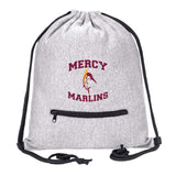 Mercy High School Drawstring Bag w/ Zipper Pocket Printed - Mato & Hash