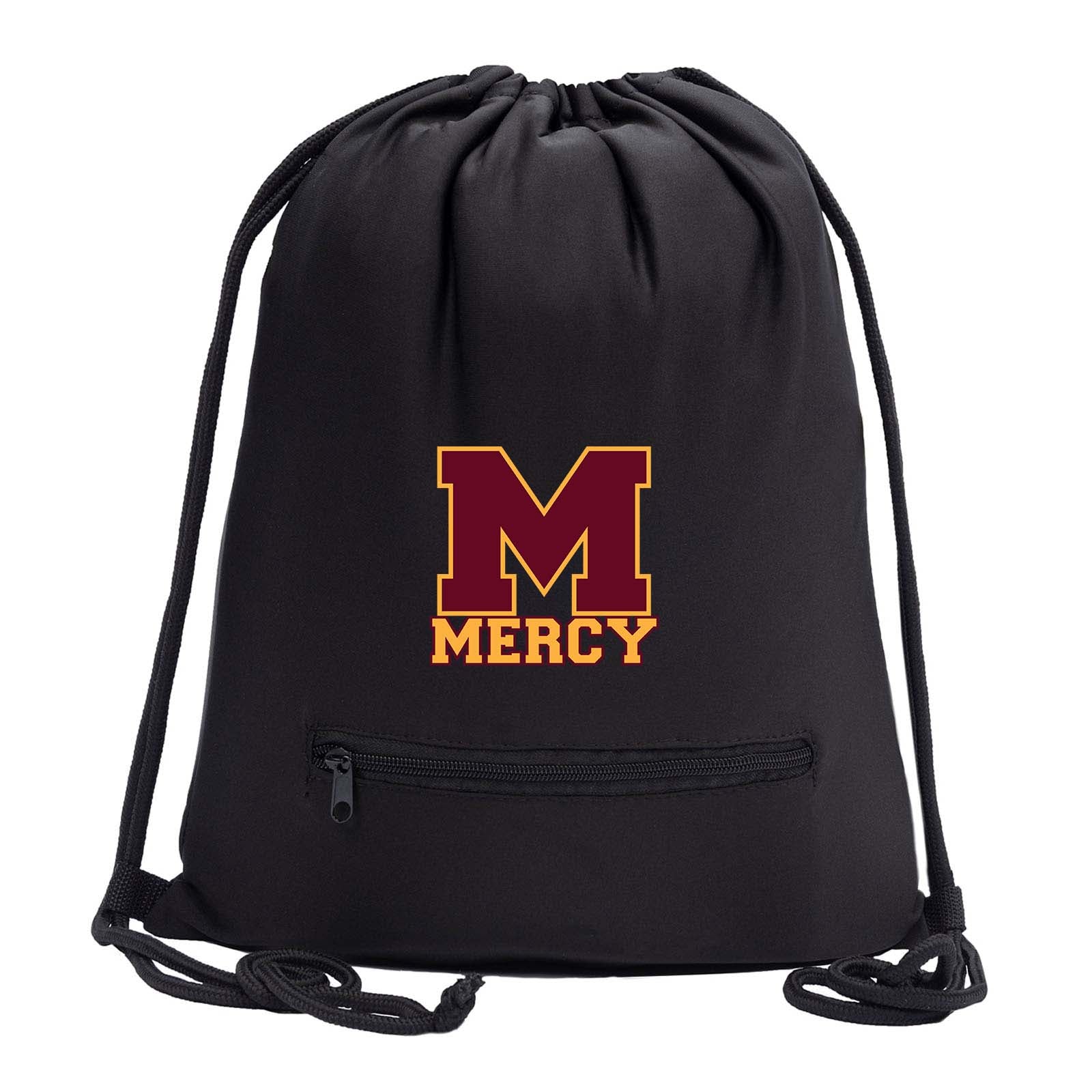 Mercy High School Drawstring Bag w/ Zipper Pocket Printed - Mato & Hash