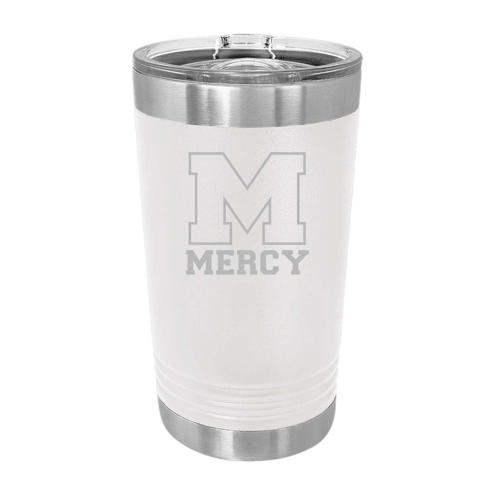 Mercy High School Laser Engraved Matte Pint Tumbler 16 oz. - Mato & Hash