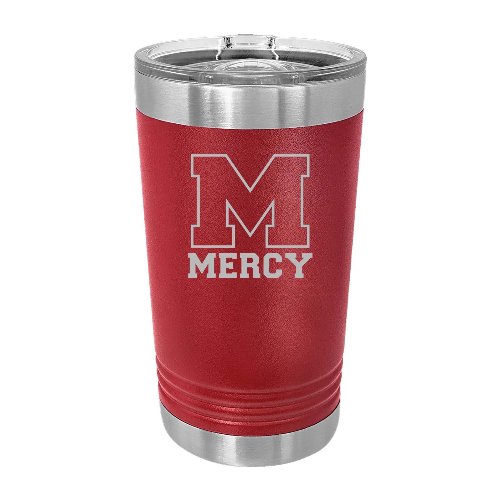 Mercy High School Laser Engraved Matte Pint Tumbler 16 oz. - Mato & Hash