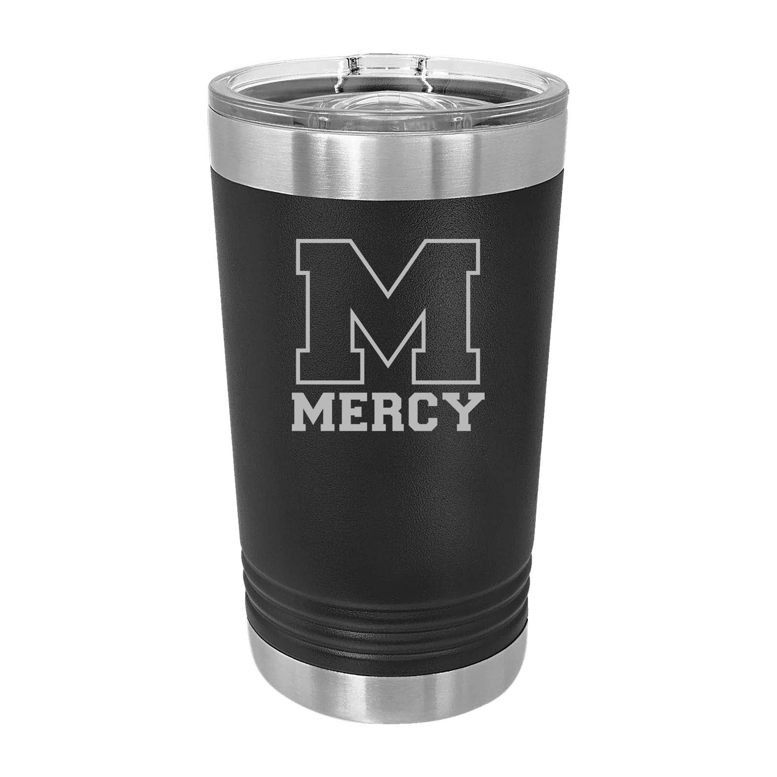 Mercy High School Laser Engraved Matte Pint Tumbler 16 oz. - Mato & Hash