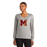 Mercy High School OGIO® Ladies Luuma Flex Long Sleeve V-Neck Embroidery - Mato & Hash