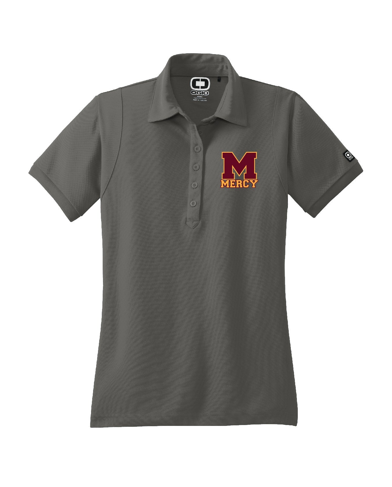 Mercy High School Ogio Women's 100% Polyester Jewel Polo T-Shirt Embroidery - Mato & Hash