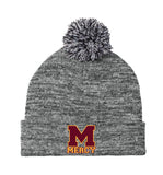 Mercy High School Sport-Tek ® Heather Pom Pom Beanie Embroidery - Mato & Hash