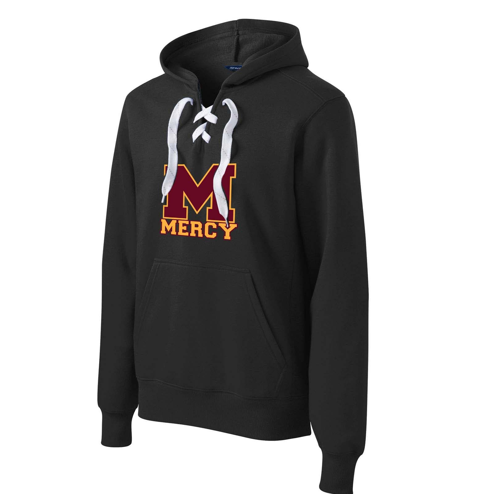 Mercy High School Sport-Tek® Lace Up Pullover Hooded Sweatshirt - Mato & Hash