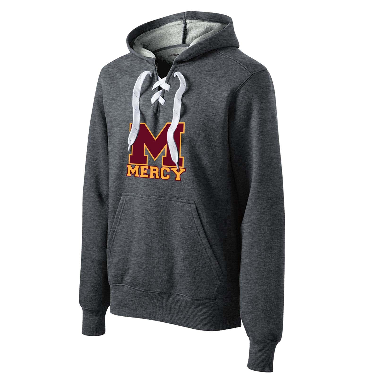 Mercy High School Sport-Tek® Lace Up Pullover Hooded Sweatshirt - Mato & Hash