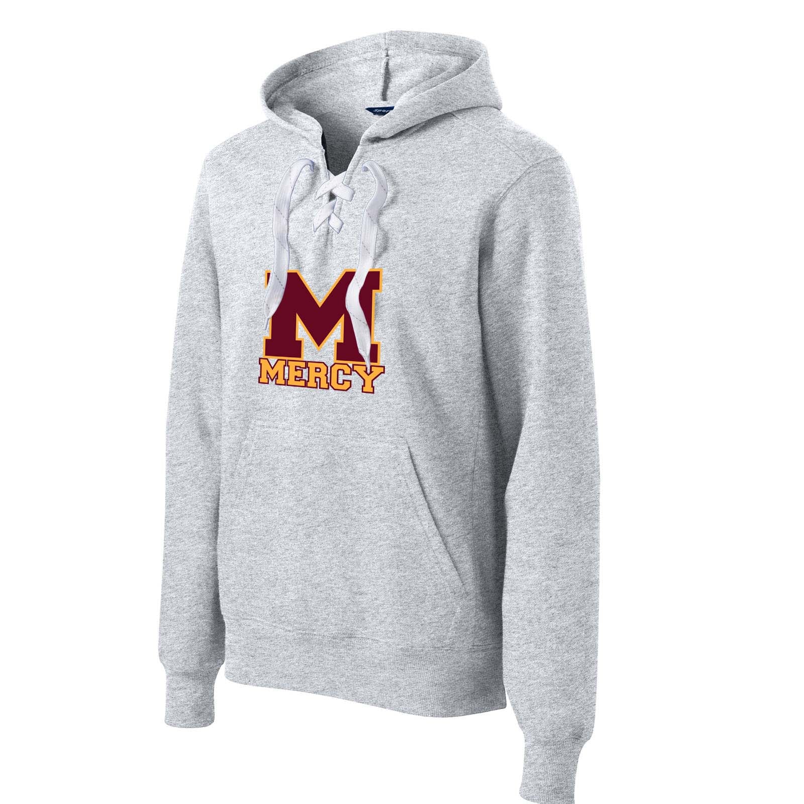 Mercy High School Sport-Tek® Lace Up Pullover Hooded Sweatshirt - Mato & Hash