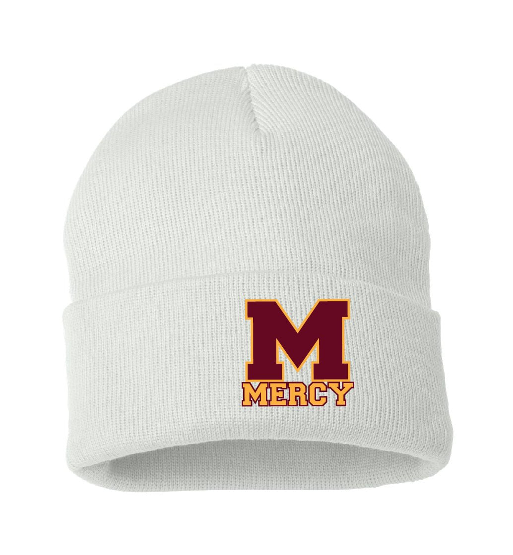 Mercy High School Sportsman Solid 12" Cuffed Beanie Embroidery - Mato & Hash