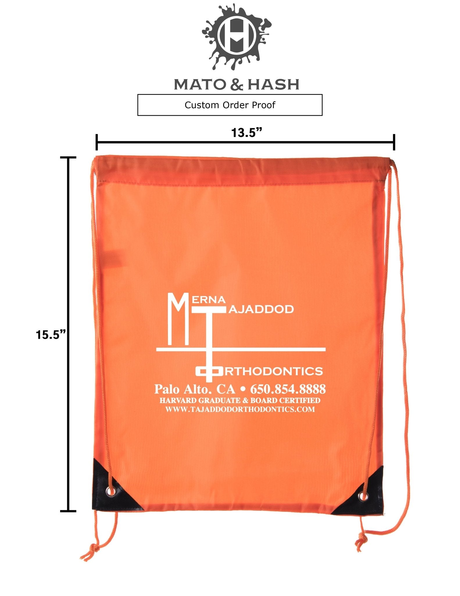 Merna Tajaddod Orthodontics Custom Cinch Bags CA2500 - Mato & Hash