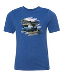 Mountain River - Brush Strokes Kids T Shirts - Mato & Hash