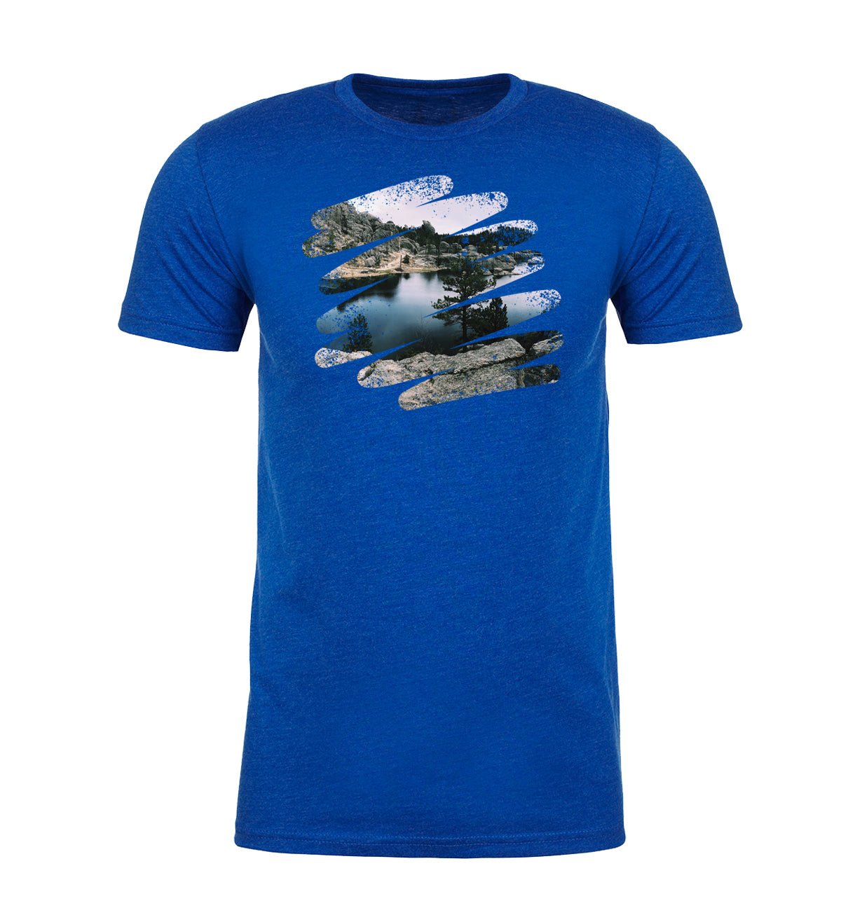 Mountain River - Brush Strokes Unisex T Shirts - Mato & Hash