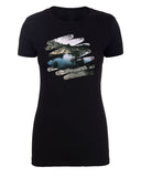 Mountain River - Brush Strokes Womens T Shirts