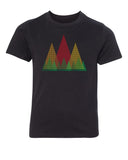 Mountains + Tree Line Kids T Shirts