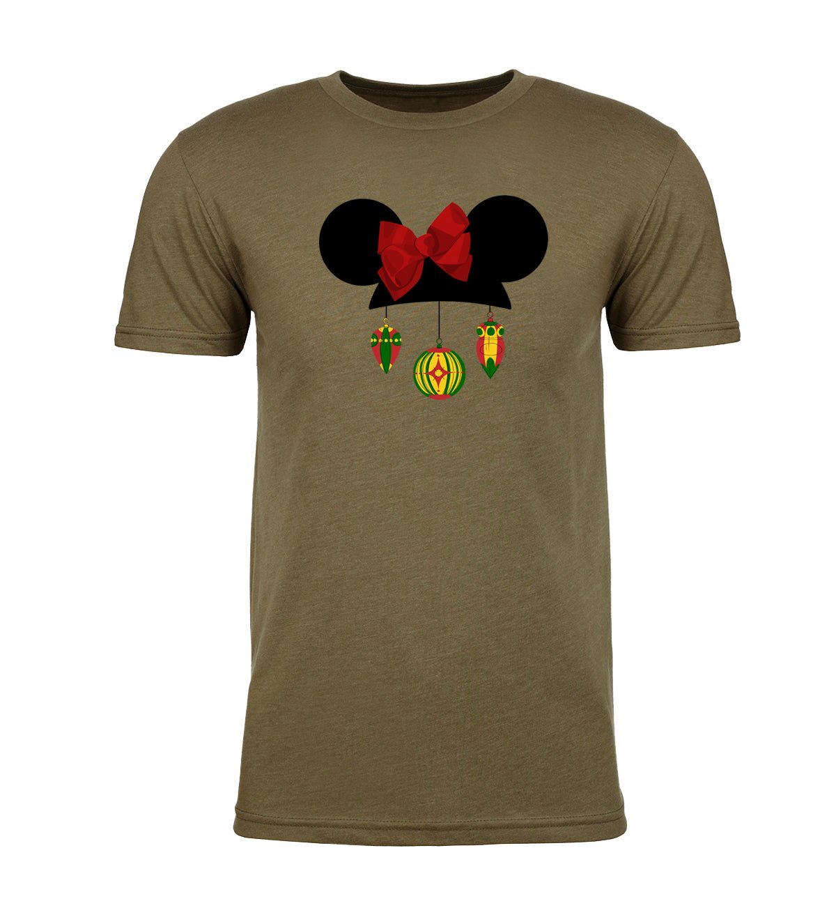 Mouse Ears + Bow & Ornaments Unisex Christmas T Shirts - Mato & Hash