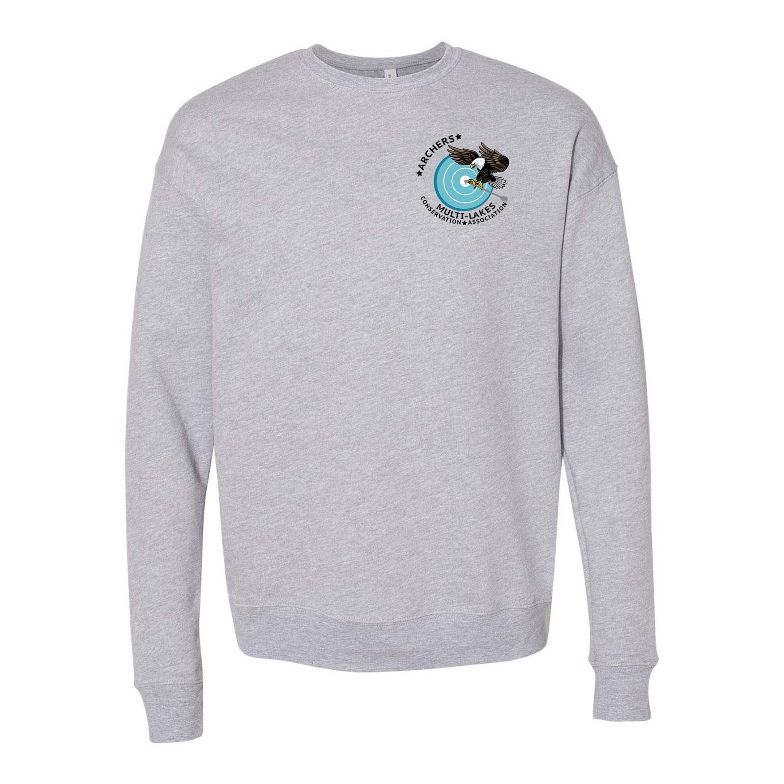 Multi-Lakes Bella + Canvas Unisex Cotton/Polyester Fleece Drop Shoulder Crew Neck Sweatshirt Left Chest - Mato & Hash