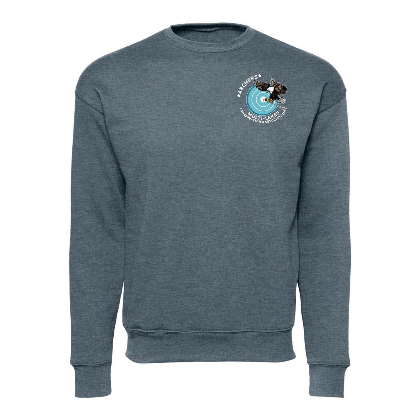 Multi-Lakes Bella + Canvas Unisex Cotton/Polyester Fleece Drop Shoulder Crew Neck Sweatshirt Left Chest - Mato & Hash