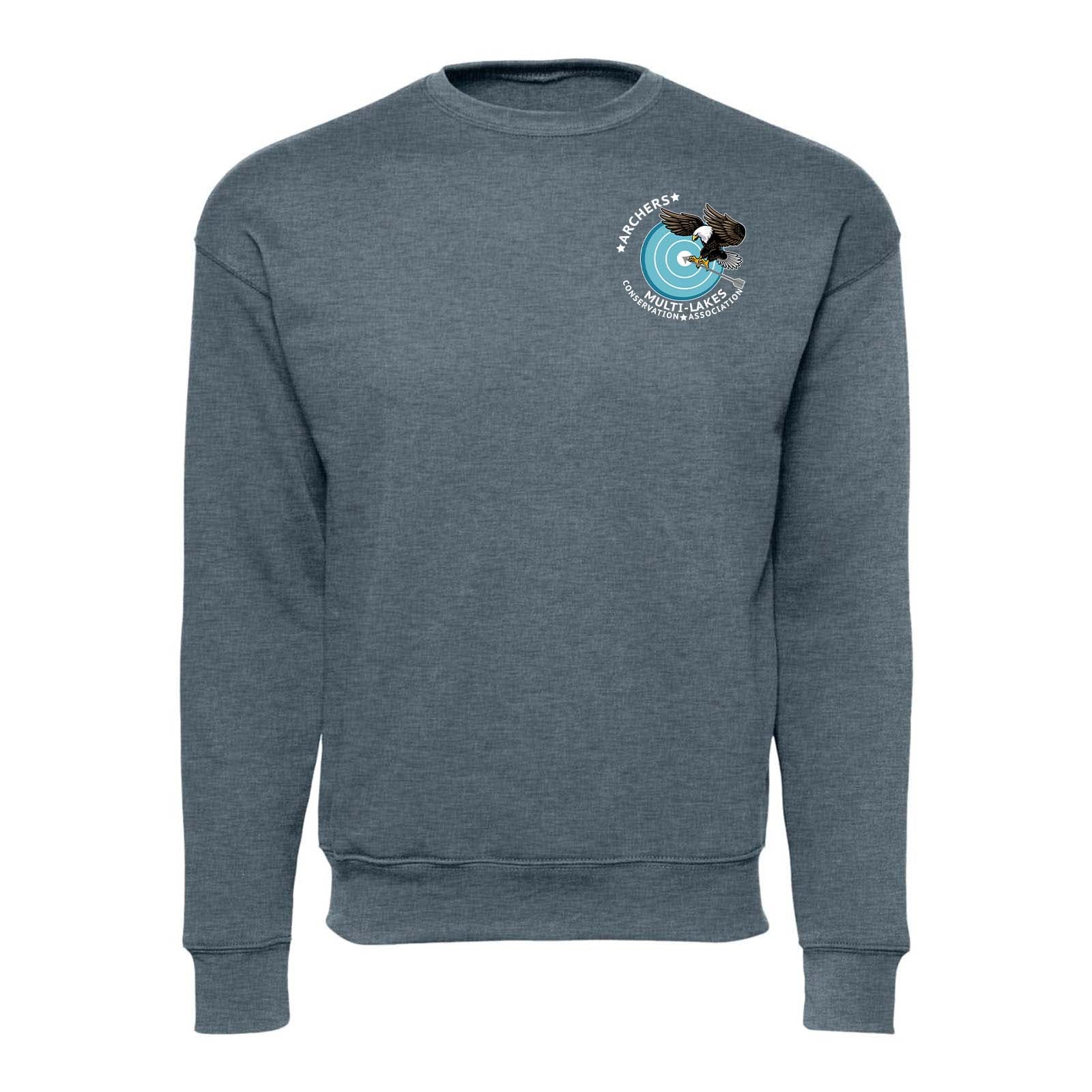 Multi-Lakes Bella + Canvas Unisex Cotton/Polyester Fleece Drop Shoulder Crew Neck Sweatshirt Left Chest - Mato & Hash
