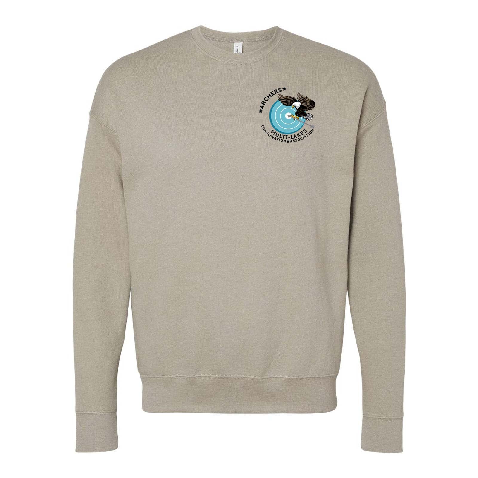 Multi-Lakes Bella + Canvas Unisex Cotton/Polyester Fleece Drop Shoulder Crew Neck Sweatshirt Left Chest - Mato & Hash
