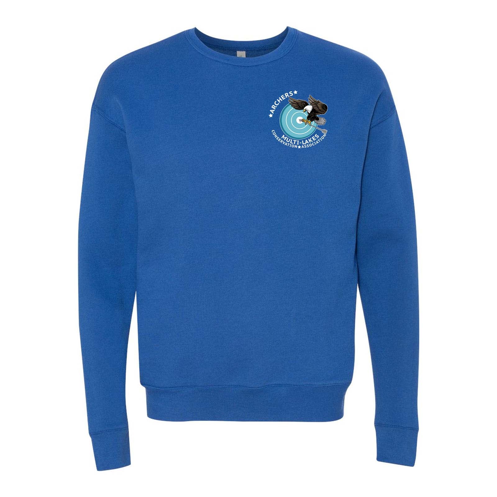 Multi-Lakes Bella + Canvas Unisex Cotton/Polyester Fleece Drop Shoulder Crew Neck Sweatshirt Left Chest - Mato & Hash