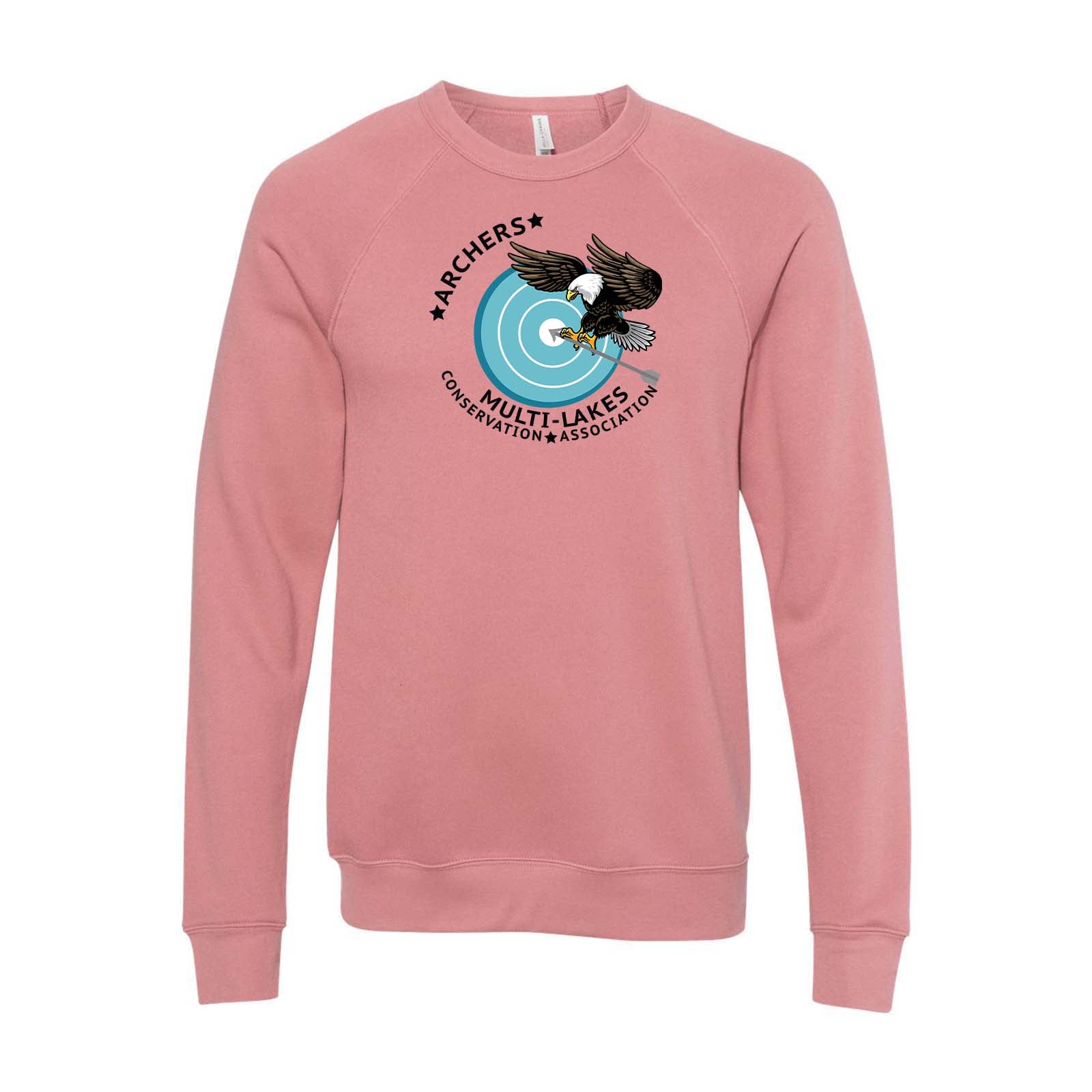 Multi-Lakes Bella + Canvas Unisex Cotton/Polyester Fleece Raglan Crewneck Sweatshirt Center Chest - Mato & Hash