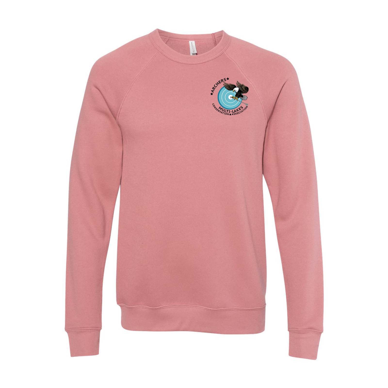 Multi-Lakes Bella + Canvas Unisex Cotton/Polyester Fleece Raglan Crewneck Sweatshirt Left Chest - Mato & Hash