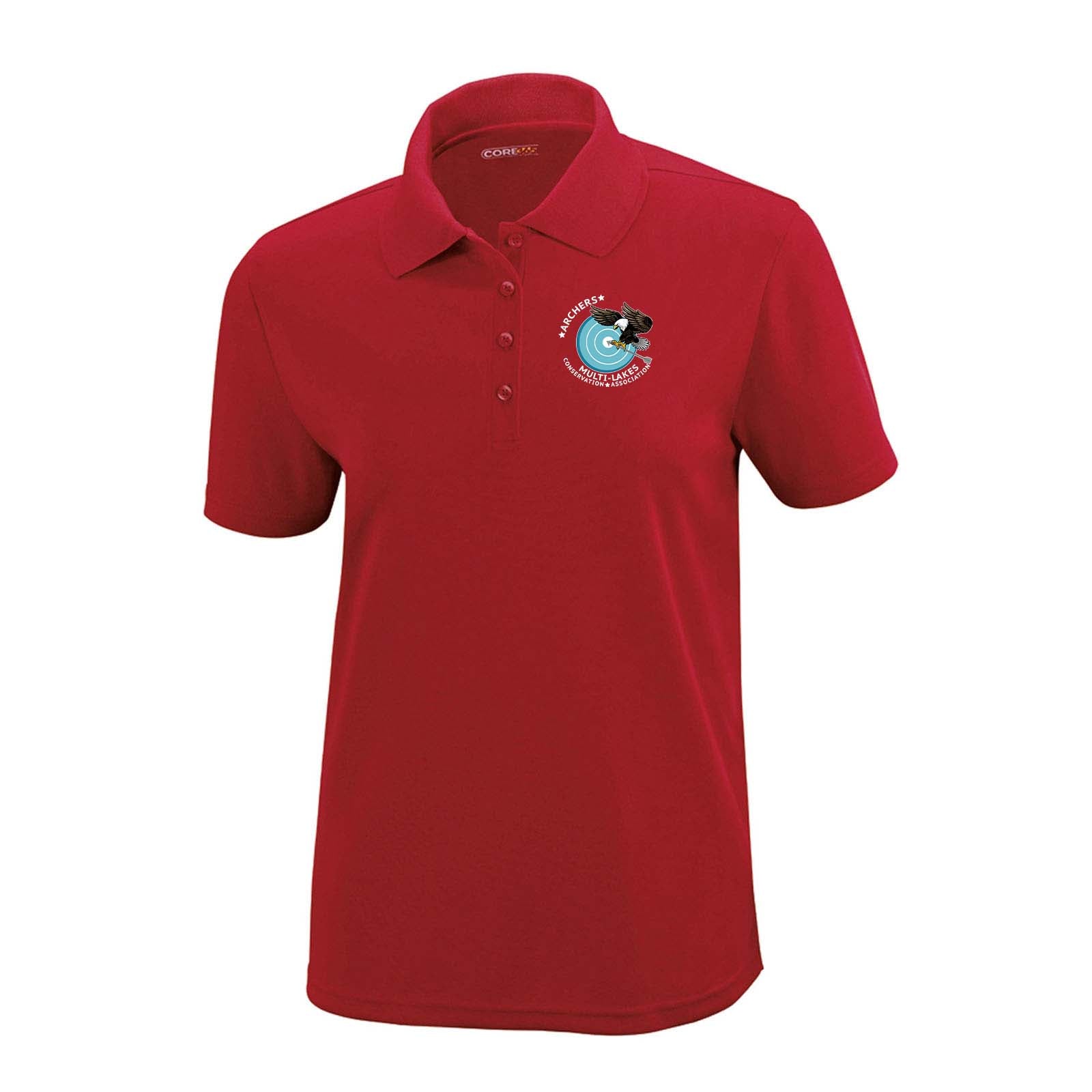 Multi-Lakes Core365 Ladies' Origin Performance 100% Polyester Piqu‚àö¬© Polo T-Shirt Embroidery - Mato & Hash