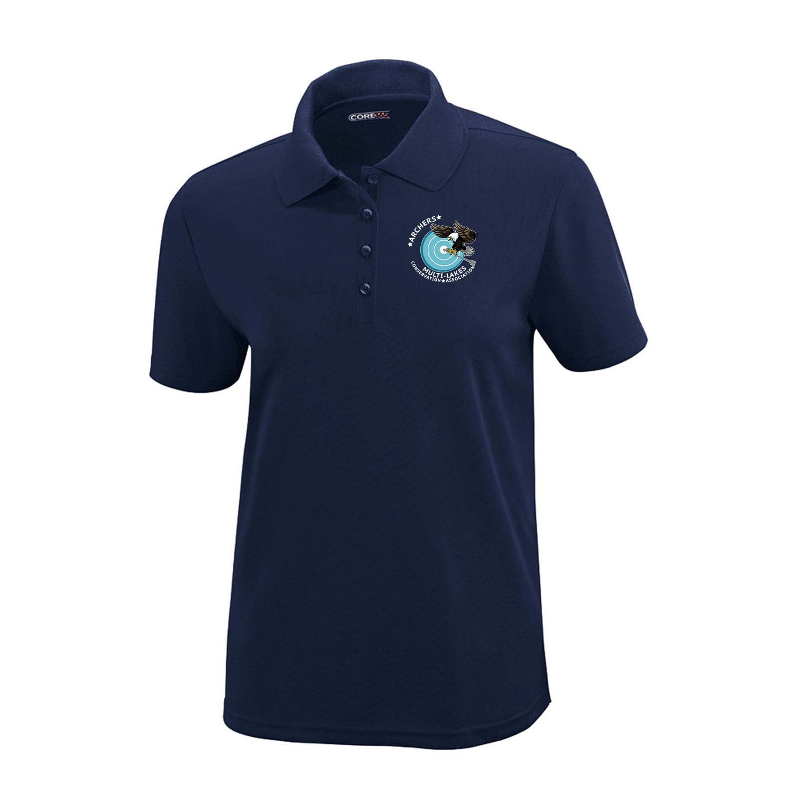 Multi-Lakes Core365 Ladies' Origin Performance 100% Polyester Piqu‚àö¬© Polo T-Shirt Embroidery - Mato & Hash