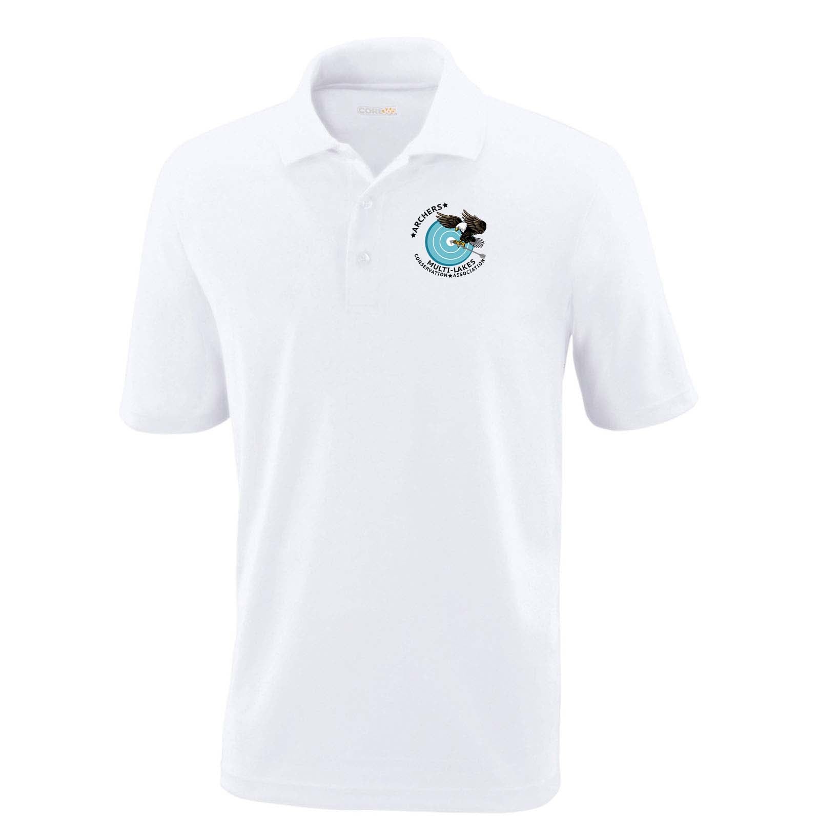 Multi-Lakes Core365 Men's Origin Performance 100% Polyester Piqu‚àö¬© Polo T-Shirt Printed - Mato & Hash