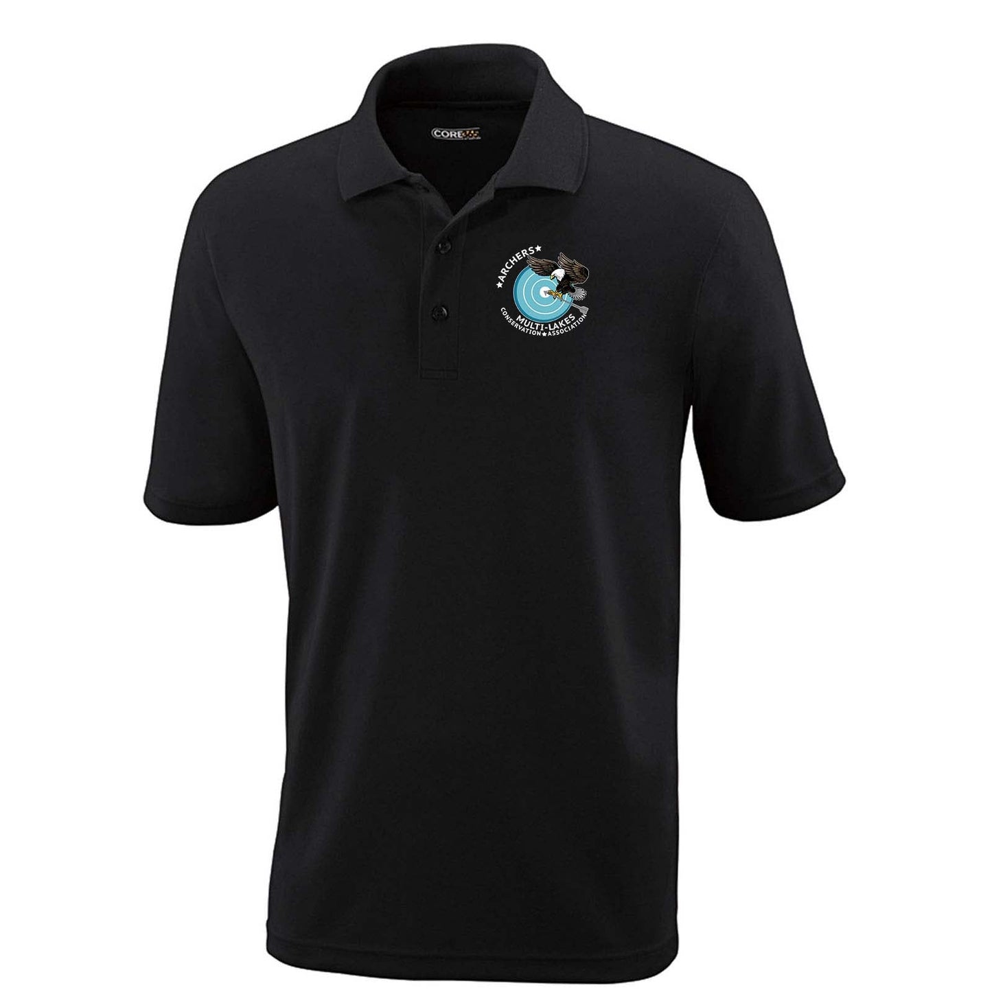 Multi-Lakes Core365 Men's Origin Performance 100% Polyester Piqu‚àö¬© Polo T-Shirt Printed - Mato & Hash