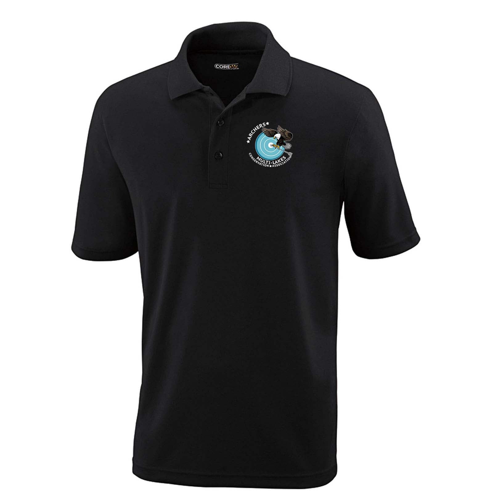 Multi-Lakes Core365 Men's Origin Performance 100% Polyester Piqu‚àö¬© Polo T-Shirt Printed - Mato & Hash