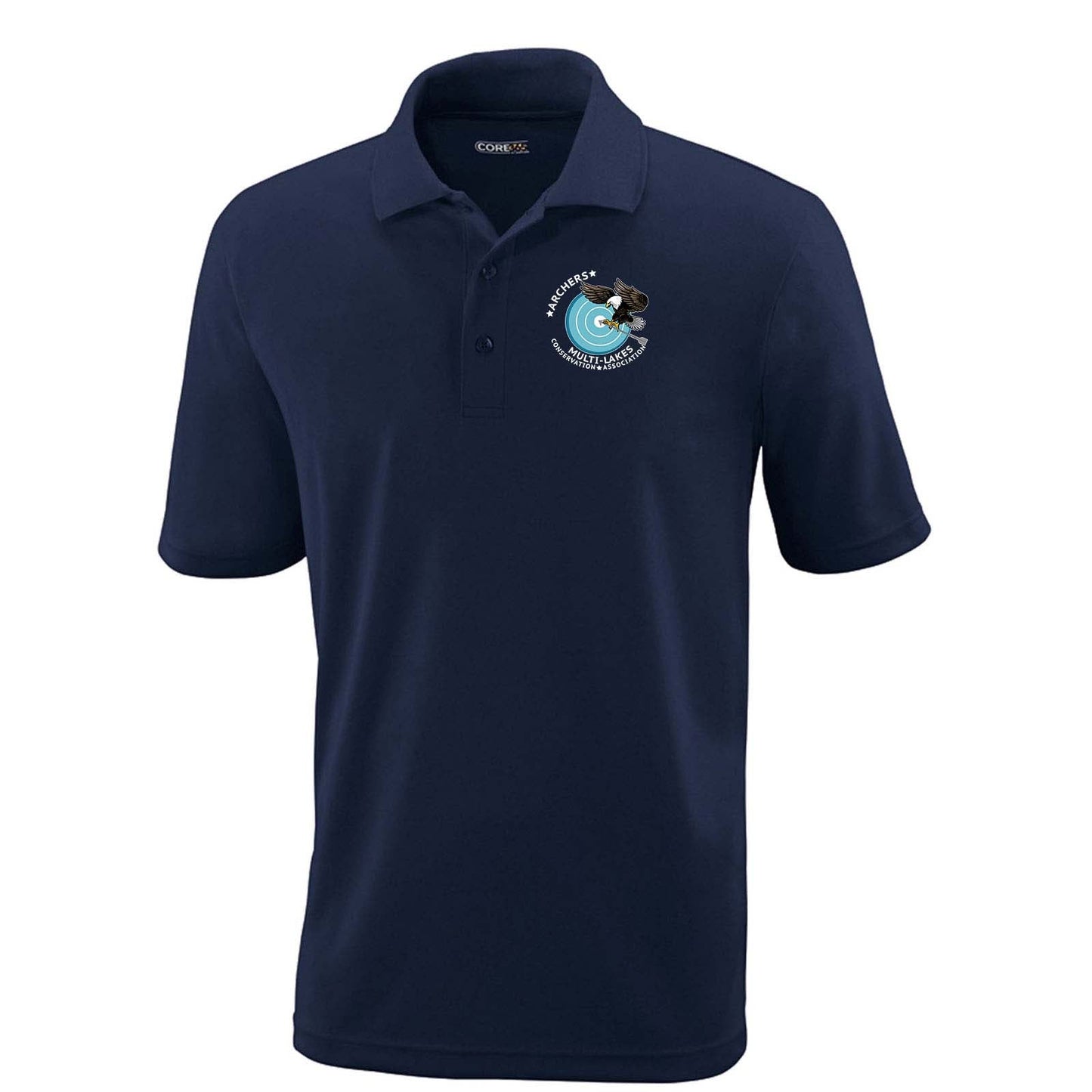 Multi-Lakes Core365 Men's Origin Performance 100% Polyester Piqu‚àö¬© Polo T-Shirt Printed - Mato & Hash