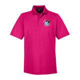 Multi-Lakes Devon & Jones CrownLux Performance Polyester/Cotton Blend Men's Plaited Polo T-Shirt Embroidery - Mato & Hash