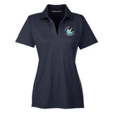 Multi-Lakes Devon & Jones CrownLux Performance Polyester/Cotton Blend Women's Plaited Polo T-Shirt Embroidery - Mato & Hash