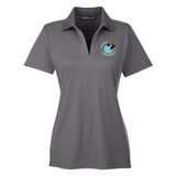 Multi-Lakes Devon & Jones CrownLux Performance Polyester/Cotton Blend Women's Plaited Polo T-Shirt Embroidery - Mato & Hash