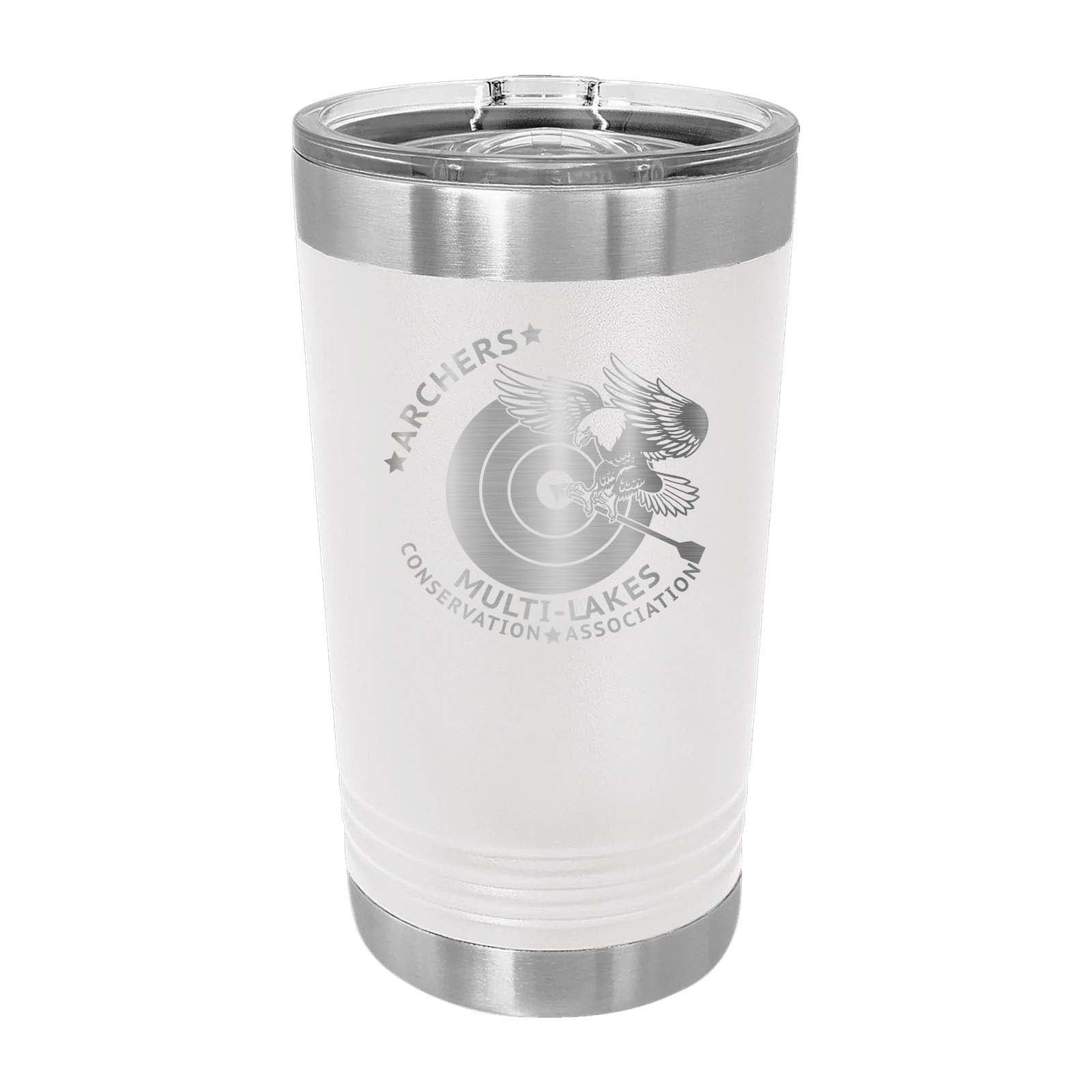 Multi-Lakes Laser Engraved 16oz Pint with Sliding Lid - Mato & Hash