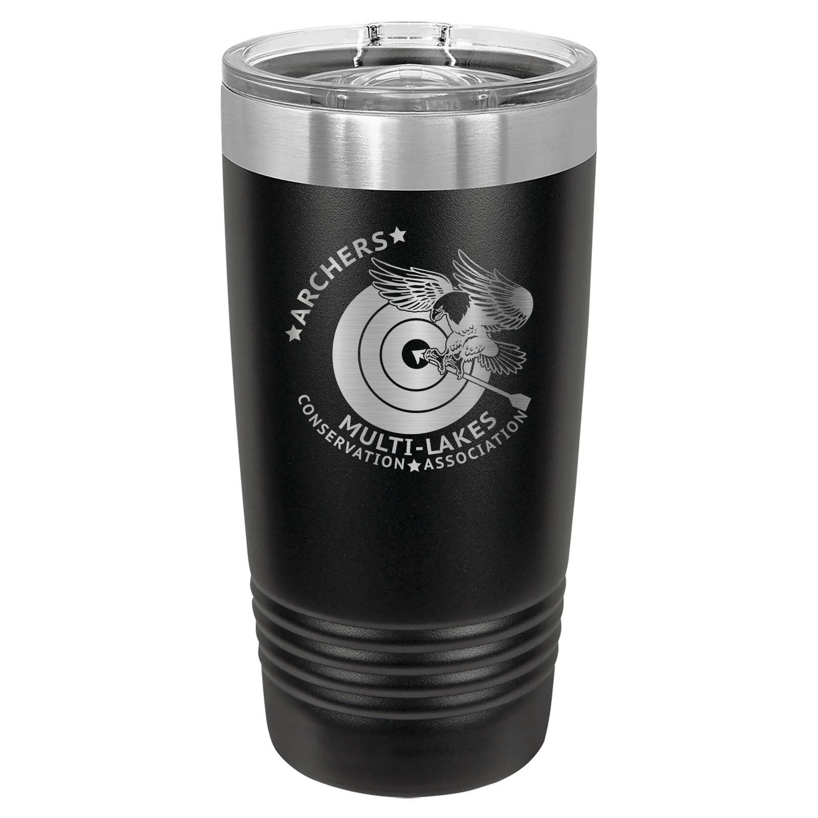 Multi-Lakes Laser Engraved 20oz Pint with Sliding Lid - Mato & Hash