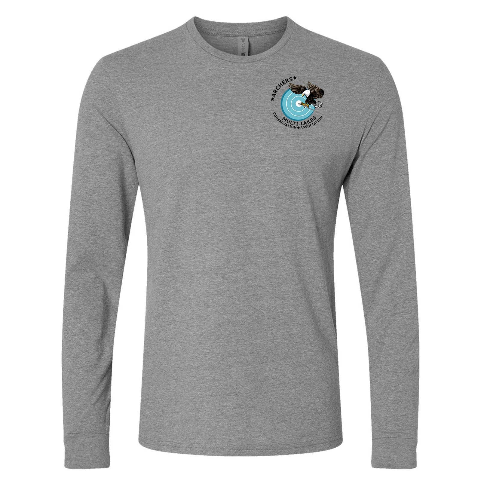 Multi-Lakes Left Chest Printed Unisex Blended Long Sleeve T-Shirt - Mato & Hash